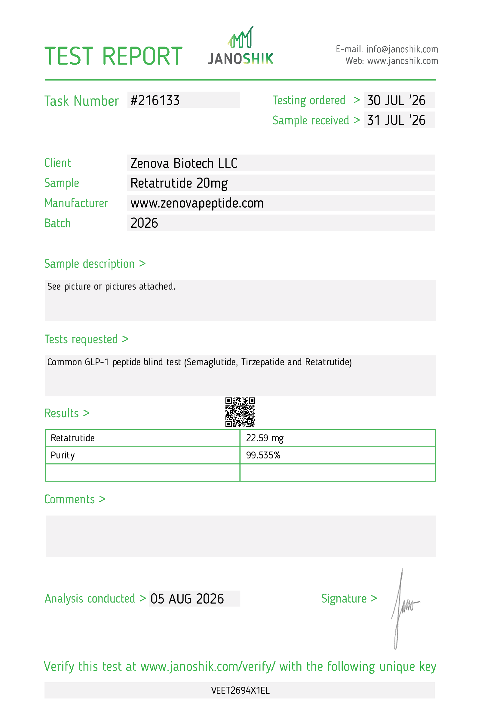 Test Report #216133